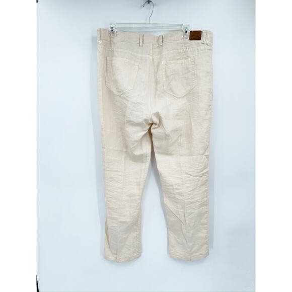 Peter Millar Seaside Collection 100% Linen Cream Pants 40 - Picture 3 of 5